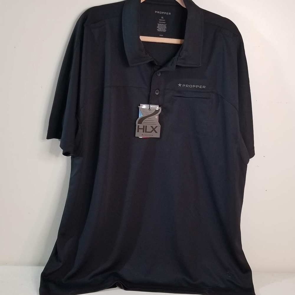 Black mens propper HLX shirt